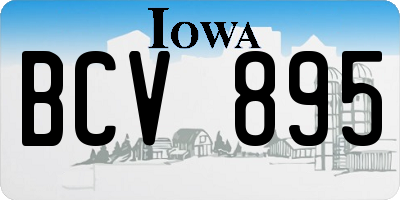 IA license plate BCV895