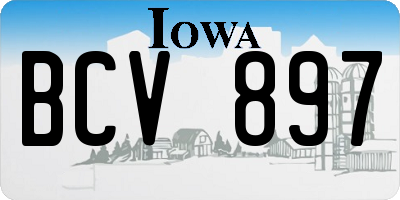 IA license plate BCV897