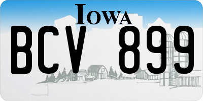 IA license plate BCV899