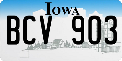 IA license plate BCV903