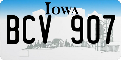 IA license plate BCV907