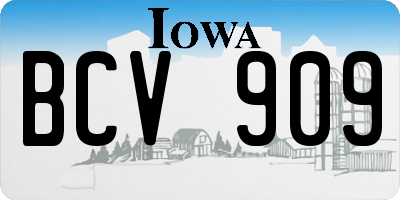 IA license plate BCV909