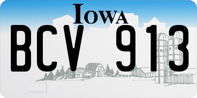 IA license plate BCV913