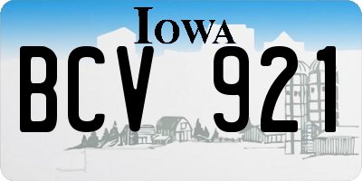 IA license plate BCV921