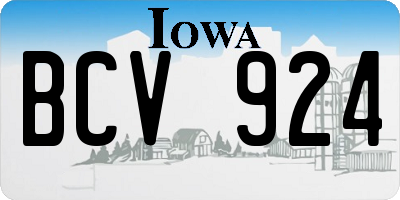 IA license plate BCV924