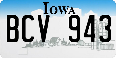 IA license plate BCV943