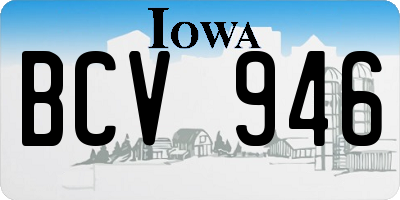 IA license plate BCV946