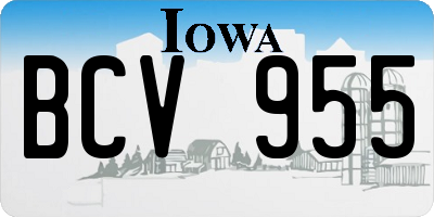 IA license plate BCV955