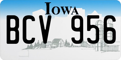 IA license plate BCV956