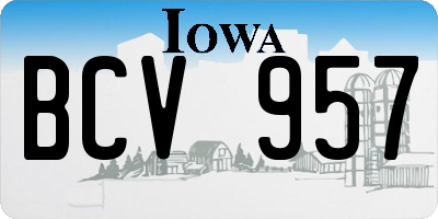IA license plate BCV957