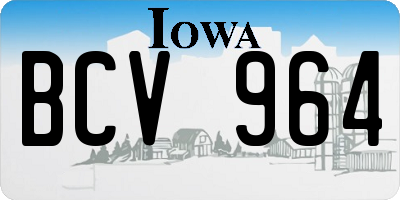 IA license plate BCV964