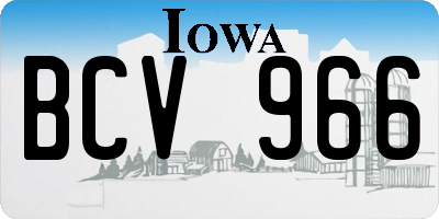 IA license plate BCV966