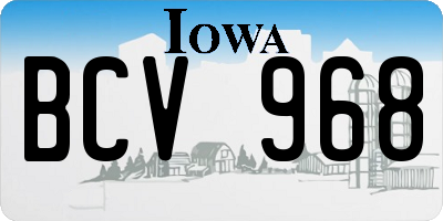 IA license plate BCV968