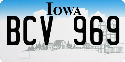 IA license plate BCV969