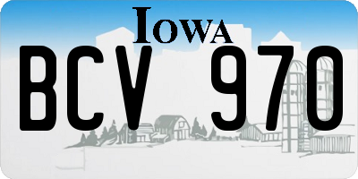 IA license plate BCV970