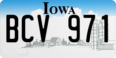 IA license plate BCV971