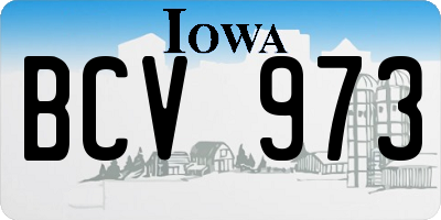 IA license plate BCV973