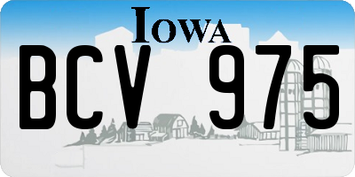 IA license plate BCV975
