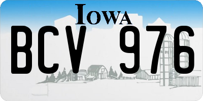 IA license plate BCV976
