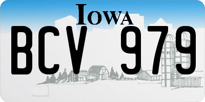 IA license plate BCV979