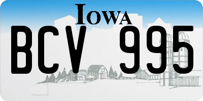 IA license plate BCV995