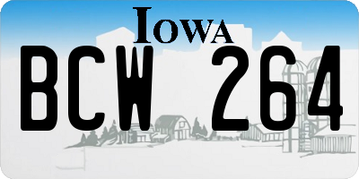 IA license plate BCW264