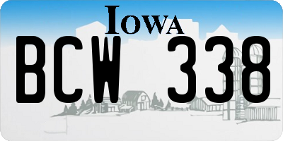 IA license plate BCW338