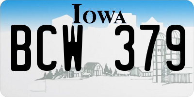IA license plate BCW379