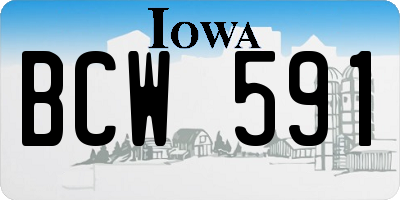 IA license plate BCW591