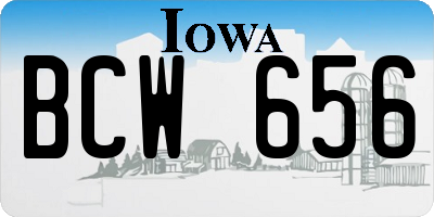 IA license plate BCW656