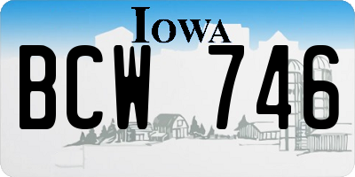IA license plate BCW746