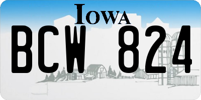 IA license plate BCW824