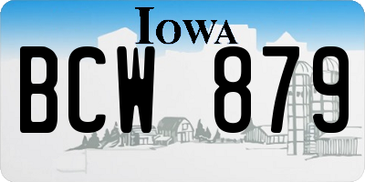IA license plate BCW879
