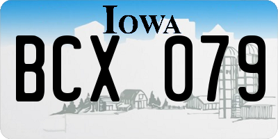 IA license plate BCX079