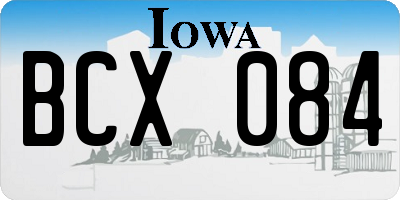 IA license plate BCX084
