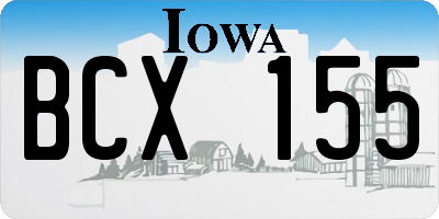 IA license plate BCX155