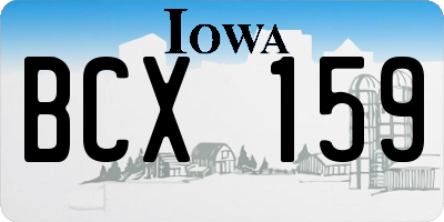 IA license plate BCX159