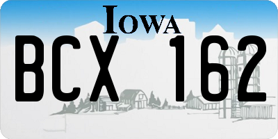 IA license plate BCX162