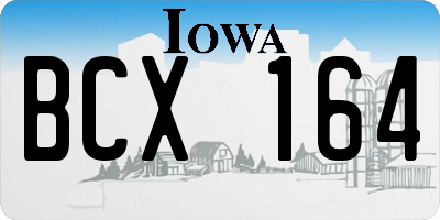 IA license plate BCX164
