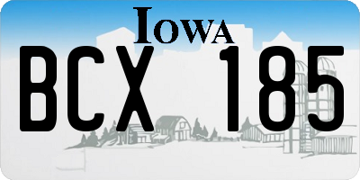 IA license plate BCX185