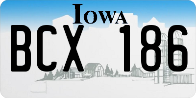 IA license plate BCX186