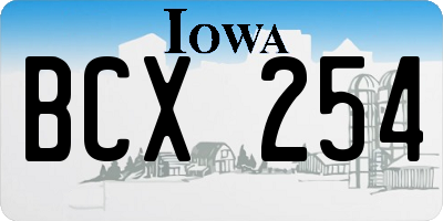 IA license plate BCX254