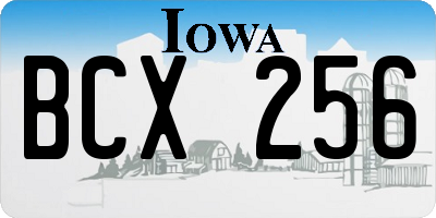 IA license plate BCX256