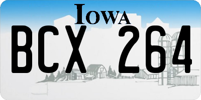 IA license plate BCX264