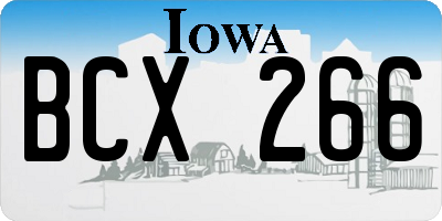 IA license plate BCX266