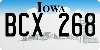 IA license plate BCX268