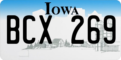 IA license plate BCX269