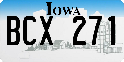 IA license plate BCX271