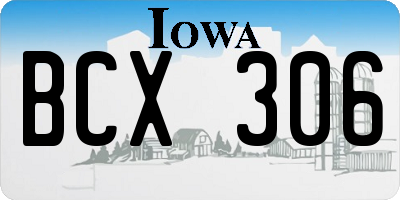 IA license plate BCX306