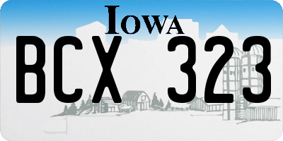 IA license plate BCX323